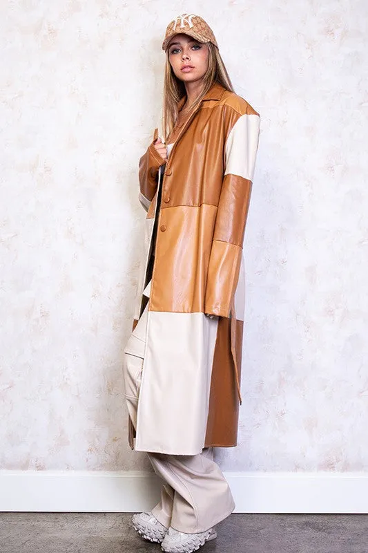 City Sleeker Leather Trench Coat