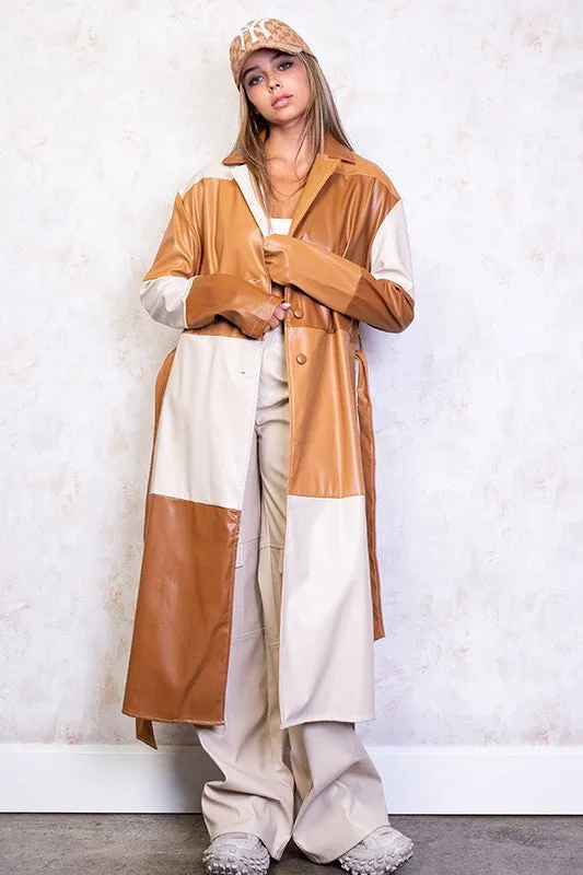 City Sleeker Leather Trench Coat