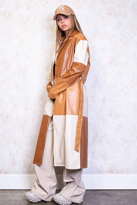 City Sleeker Leather Trench Coat