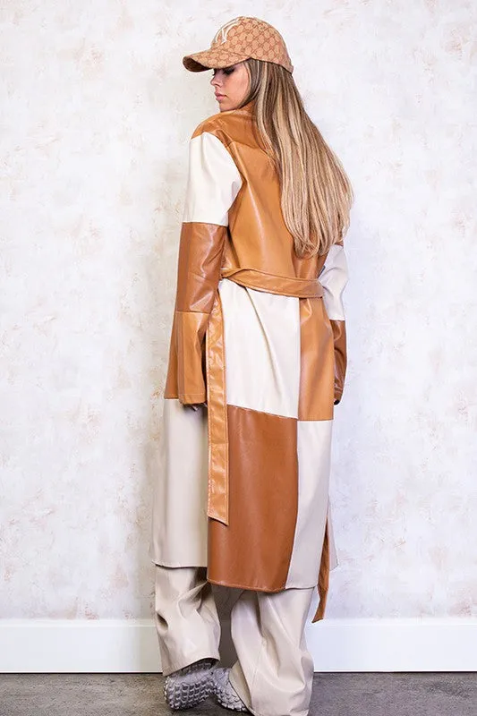 City Sleeker Leather Trench Coat