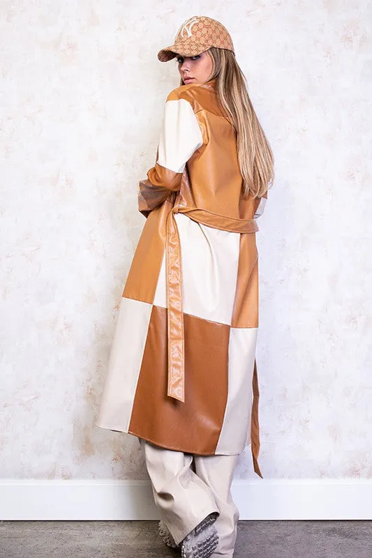 City Sleeker Leather Trench Coat