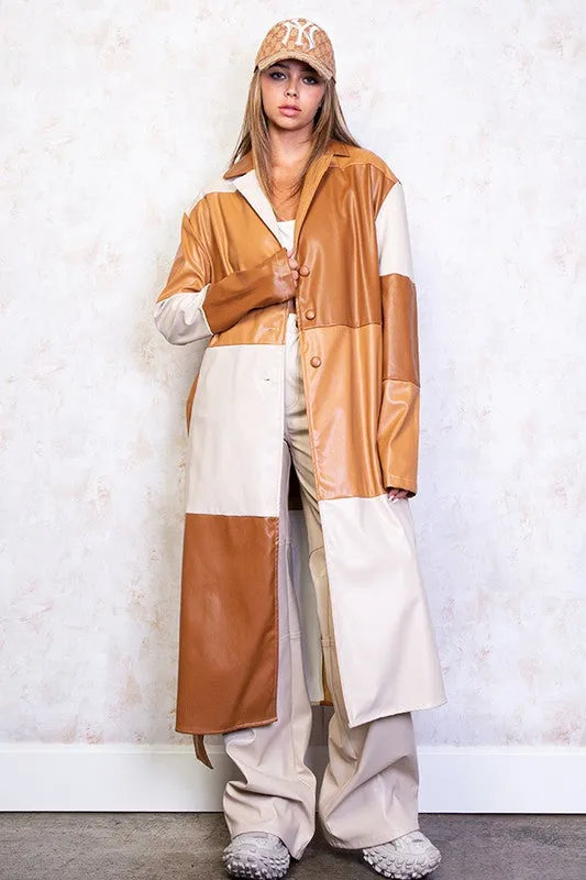 City Sleeker Leather Trench Coat