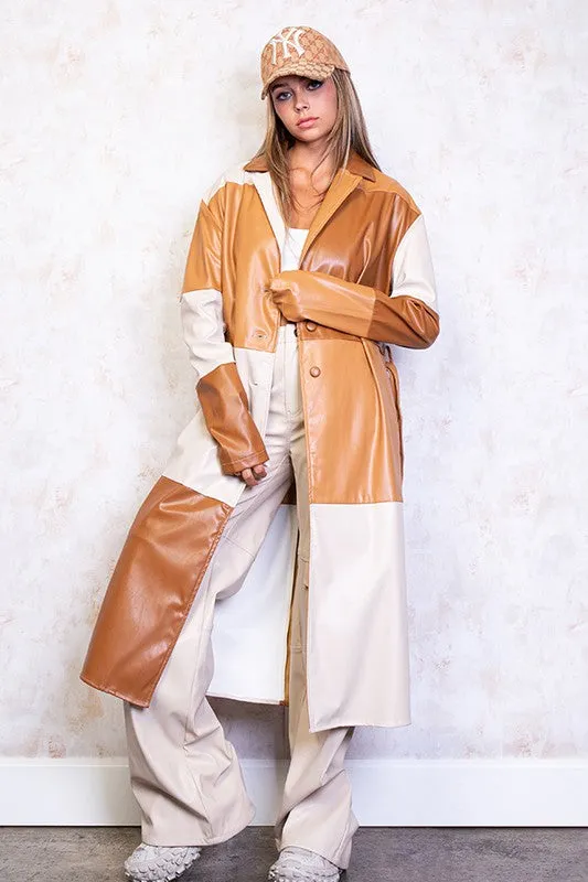 City Sleeker Leather Trench Coat