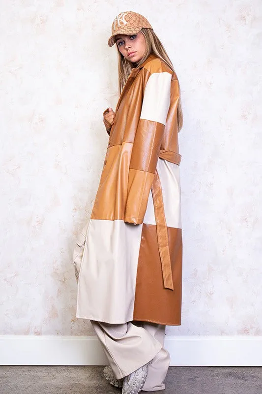 City Sleeker Leather Trench Coat
