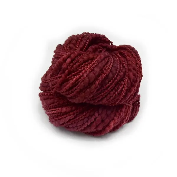 Hand Spun Tasmanina Merino Wool Chunky Art Yarn in Red 12738