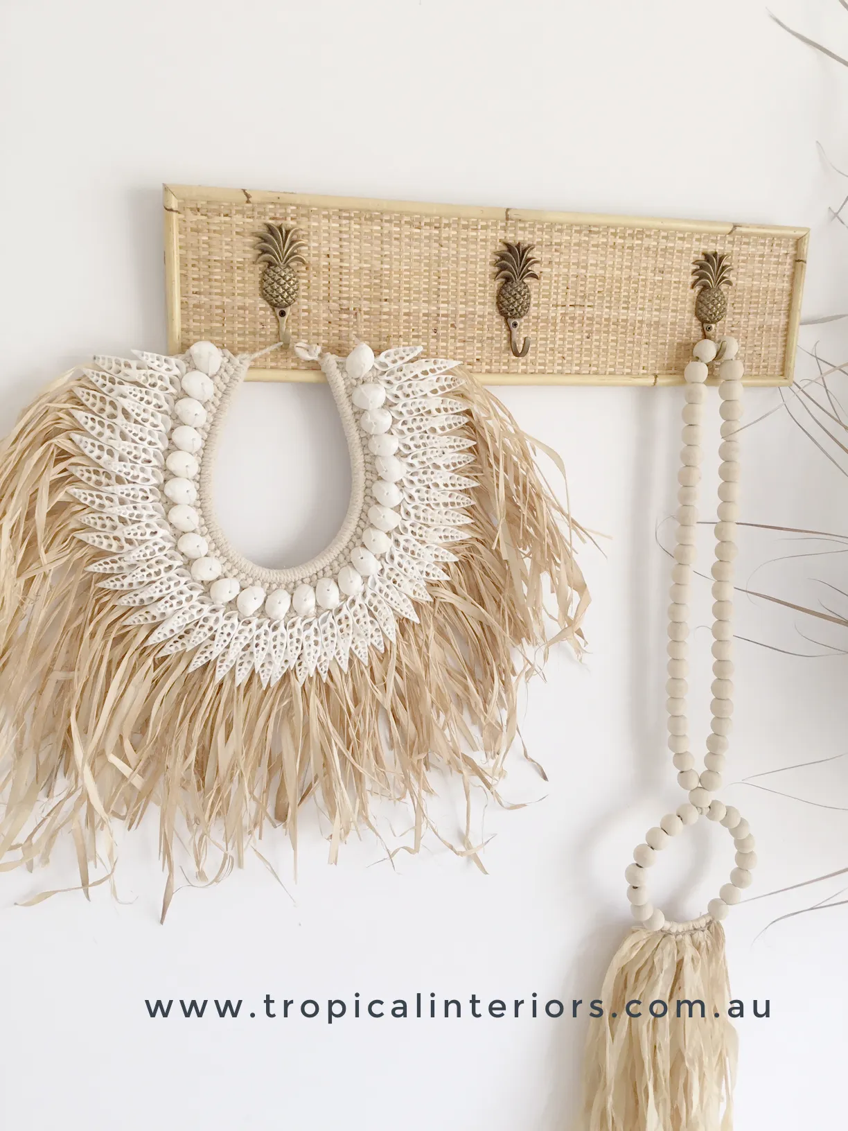 Islander Rattan Pineapple Coat Hook