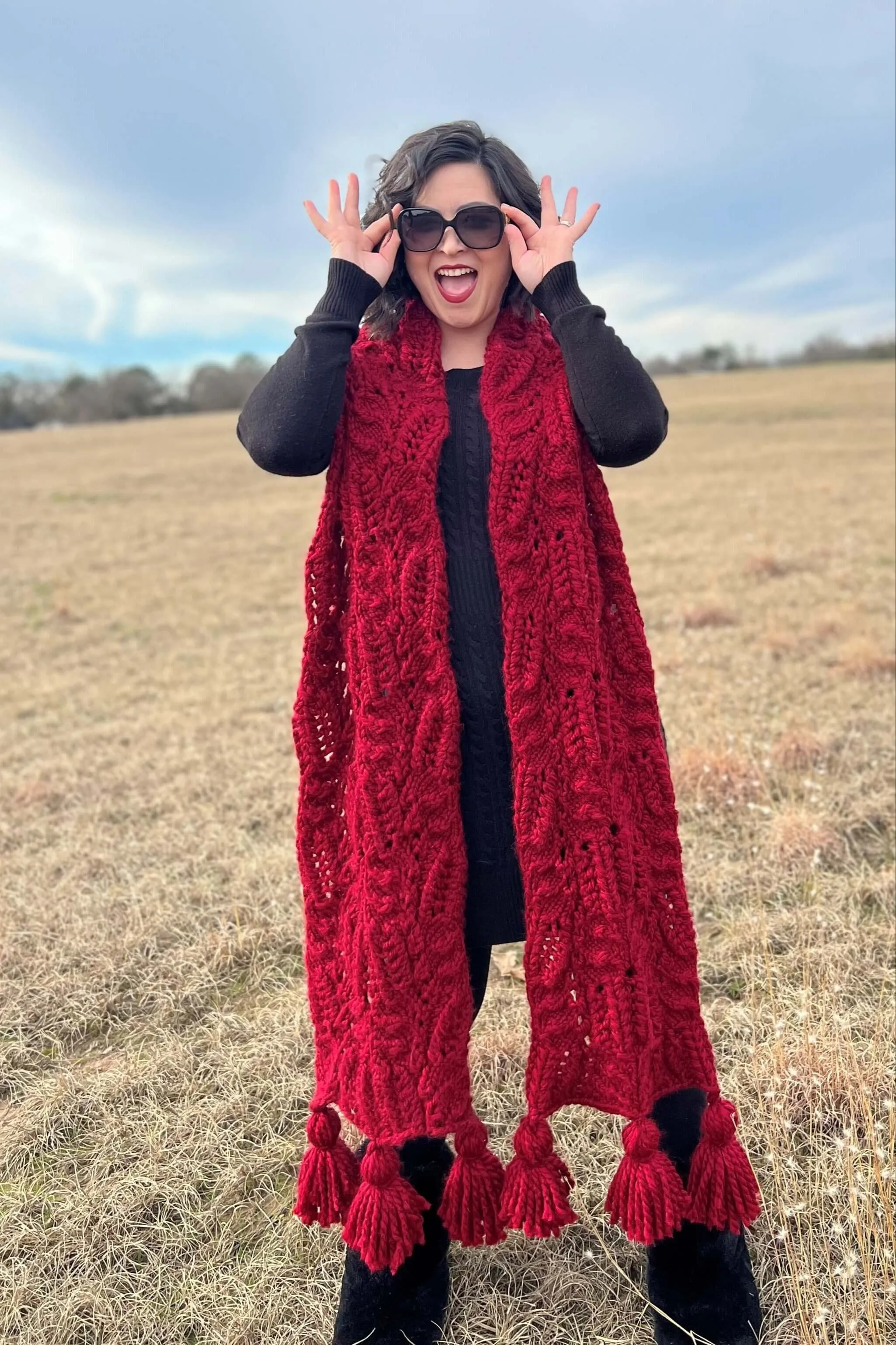 Knit Kit - Frost Flowers Scarf