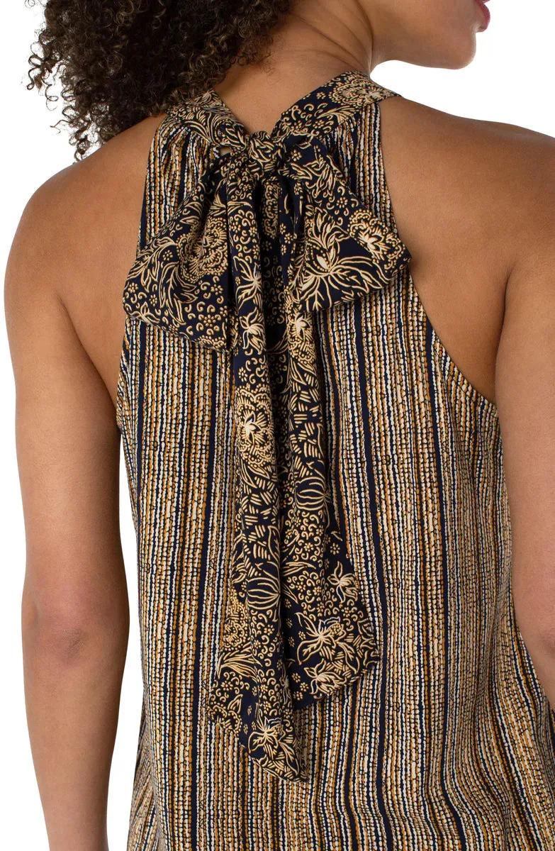 Liverpool Sleeveless Mock Neck Halter Top