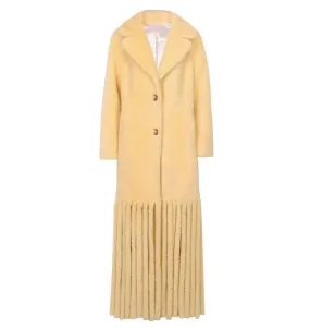 Long Sheep Fur Fringe Coat