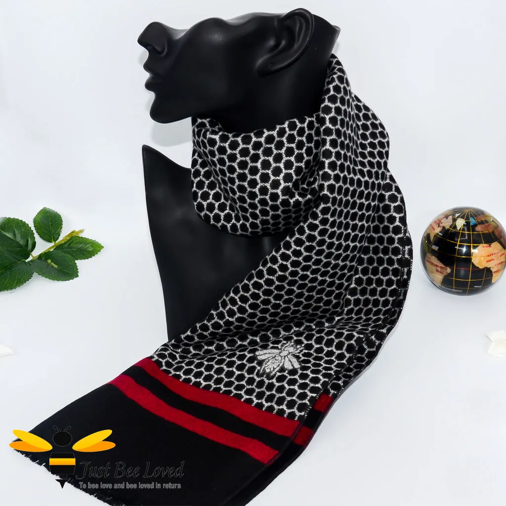 Men's Faux Cashmere Knit Bee Scarf - 5 Colours