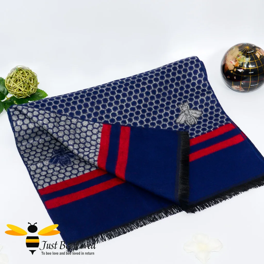 Men's Faux Cashmere Knit Bee Scarf - 5 Colours
