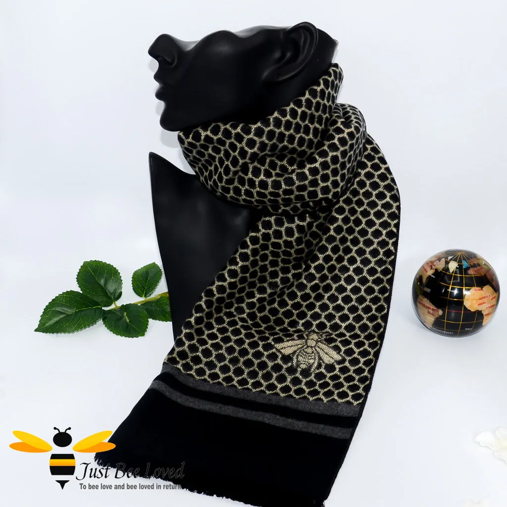 Men's Faux Cashmere Knit Bee Scarf - 5 Colours