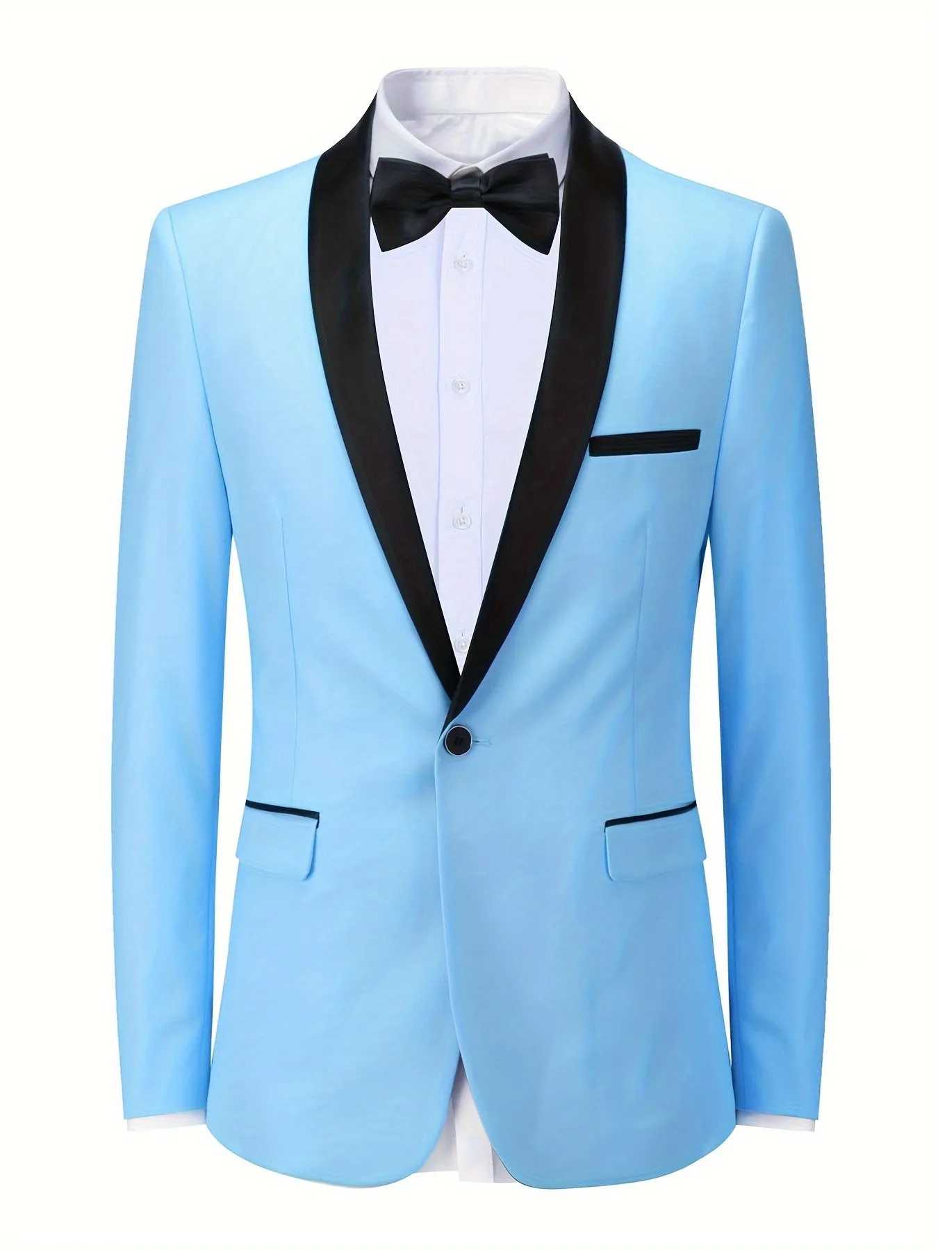 Purple Blazer For Men | OneButton Casual Suit Coat With Flap Pockets