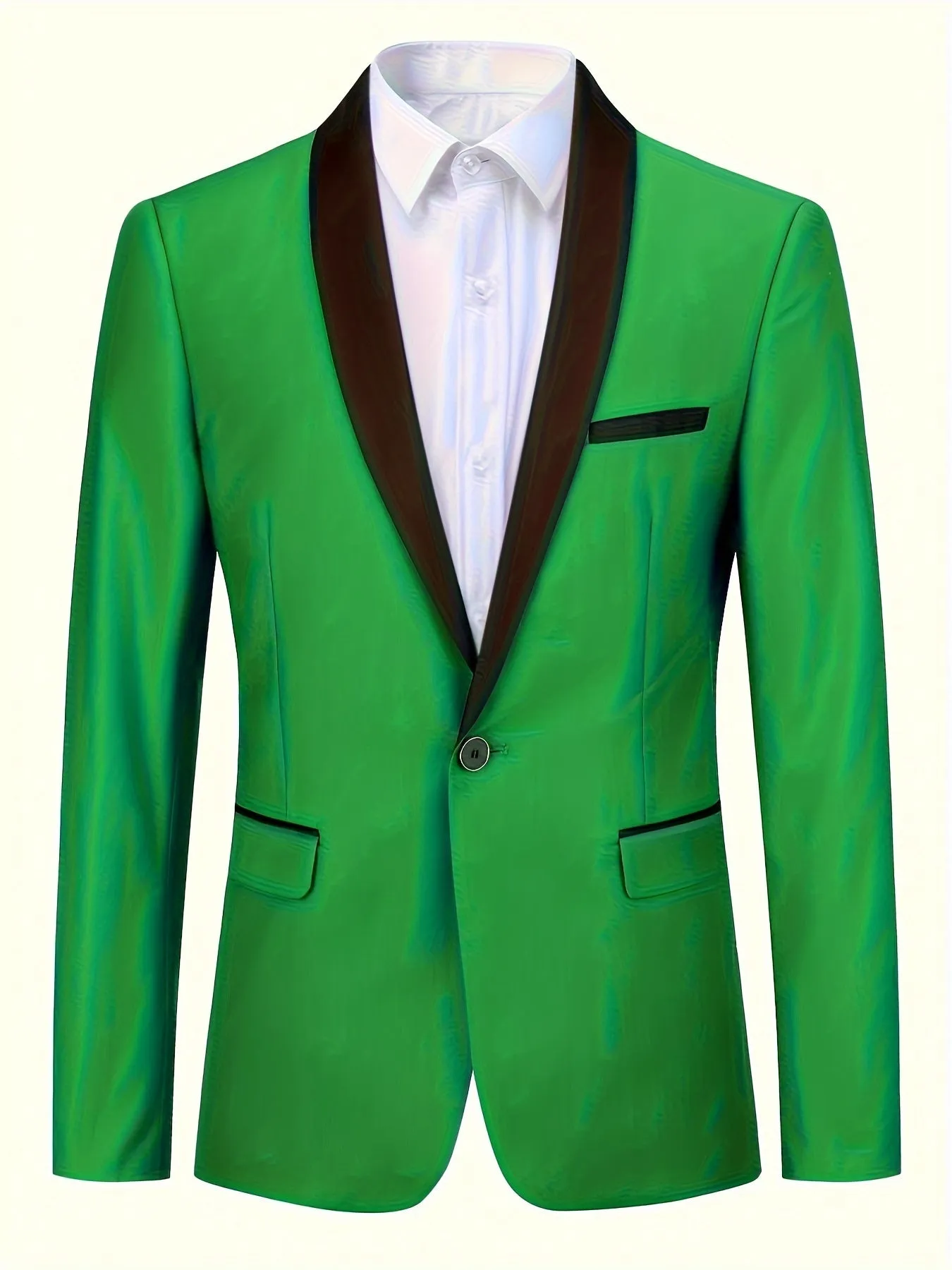 Purple Blazer For Men | OneButton Casual Suit Coat With Flap Pockets