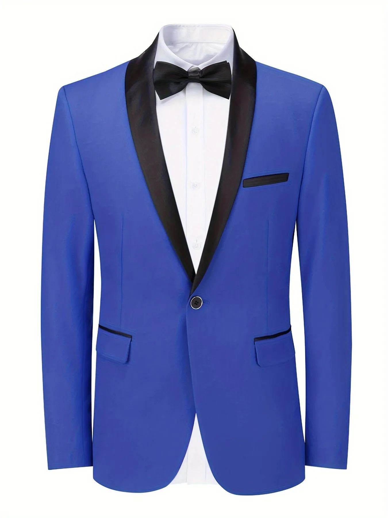 Purple Blazer For Men | OneButton Casual Suit Coat With Flap Pockets