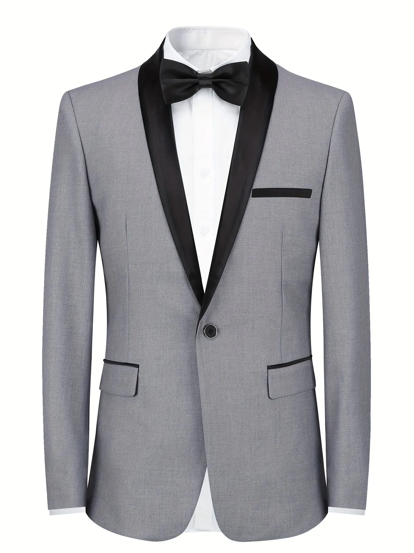 Purple Blazer For Men | OneButton Casual Suit Coat With Flap Pockets
