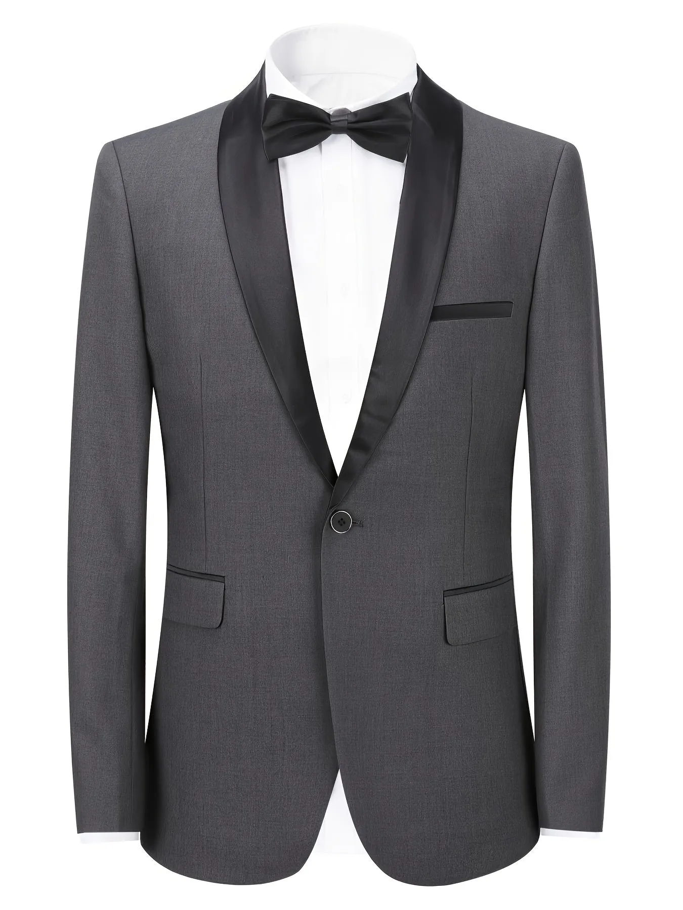 Purple Blazer For Men | OneButton Casual Suit Coat With Flap Pockets