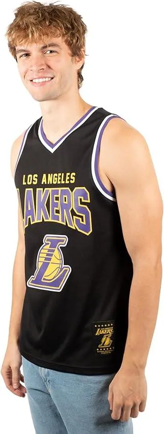 Ultra Game NBA Official Men’s Super Soft Sleeveless Tank Top Muscle T-Shirt - Unisex, Los Angeles Lakers, Black|Los Angeles Lakers