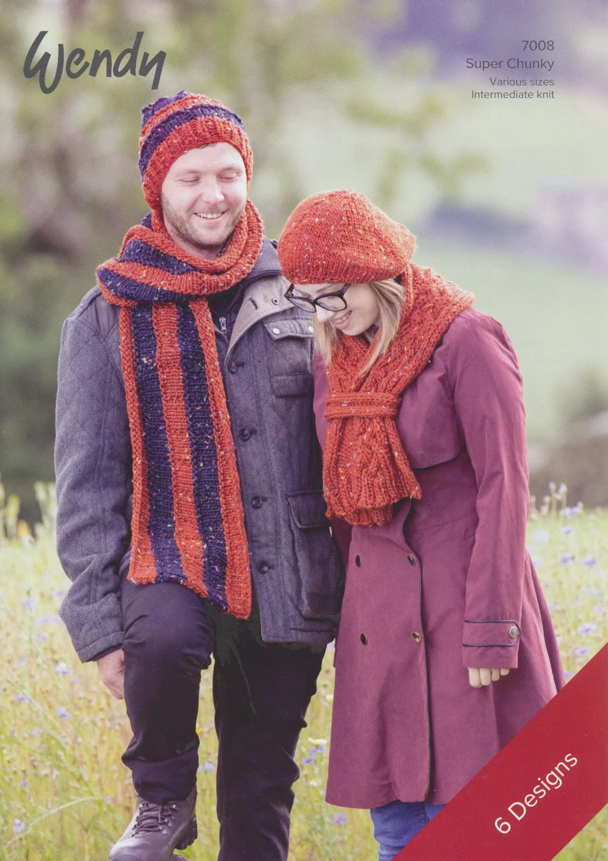 Wendy Super Chunky Knitting Pattern - Adult's Winter Accessories (7008)