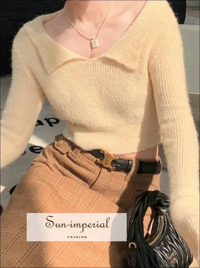 Women Off The Shoulder Knit  Cropped Jumper With Overlay Detail And Skinny Matching Scarf